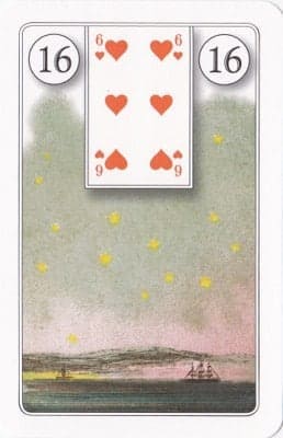 Imagem da Carta 18 do Baralho Cigano: A Estrela. A foto ilustra o artigo Significado das Cartas do Baralho Cigano ou Petit Lenormand do site Ori Mystyco.