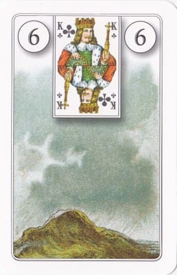 Imagem da Carta 6 do Baralho Cigano: As Nuvens. A foto ilustra o artigo Significado das Cartas do Baralho Cigano ou Petit Lenormand do site Ori Mystyco.