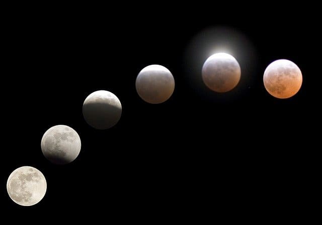 Foto de eclipse Lunar. A Foto serve para ilustar o artigo Eclipse solar de 14 de dezembro de 2020 do Ori Mystyco.