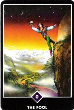 Foto da Carta O Louco no tarot Zen Osho usada para ilustrar a página que contém a tiragem de Tarot Zen Osho online grátis - 5 Cartas do site Ori Mystyco.