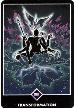Foto da Carta Transformação no tarot Zen Osho usada para ilustrar a página que contém a tiragem de Tarot Zen Osho online grátis - 5 Cartas do site Ori Mystyco.