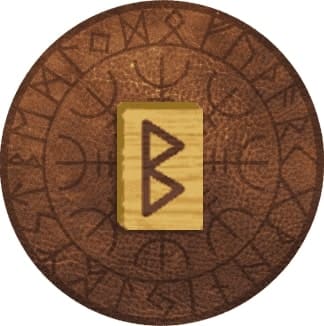Imagem com runa Berkana. A imagem ilustra o artigo O Significado das Runas Nórdicas e seus Símbolos do site Ori Mystyco.