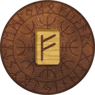 Imagem com runa Fehuz. A imagem ilustra o artigo O Significado das Runas Nórdicas e seus Símbolos do site Ori Mystyco.