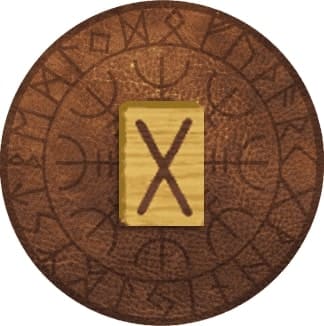 Imagem com runa Gebo. A imagem ilustra o artigo O Significado das Runas Nórdicas e seus Símbolos do site Ori Mystyco.