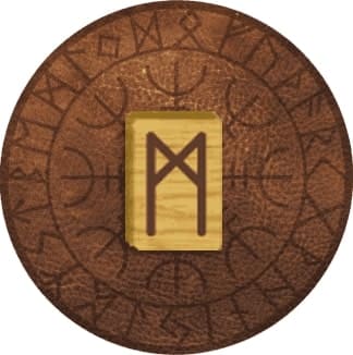 Imagem com runa Mannaz. A imagem ilustra o artigo O Significado das Runas Nórdicas e seus Símbolos do site Ori Mystyco.