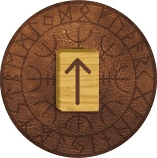 Imagem com runa Tiewaz. A imagem ilustra o artigo O Significado das Runas Nórdicas e seus Símbolos do site Ori Mystyco.